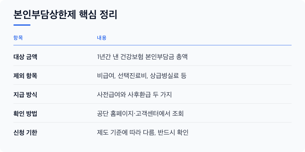 본인부담상한제 핵심 정리